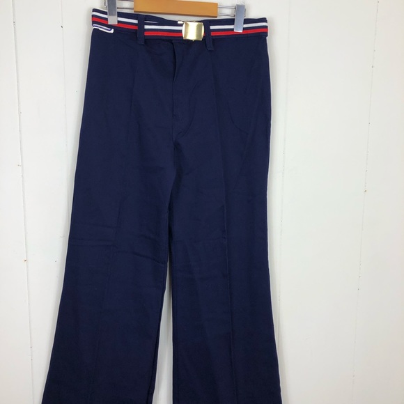 Deadstock 1970s Rebel High Waisted Flared Trousers Sz 32 - Picture 3 of 15